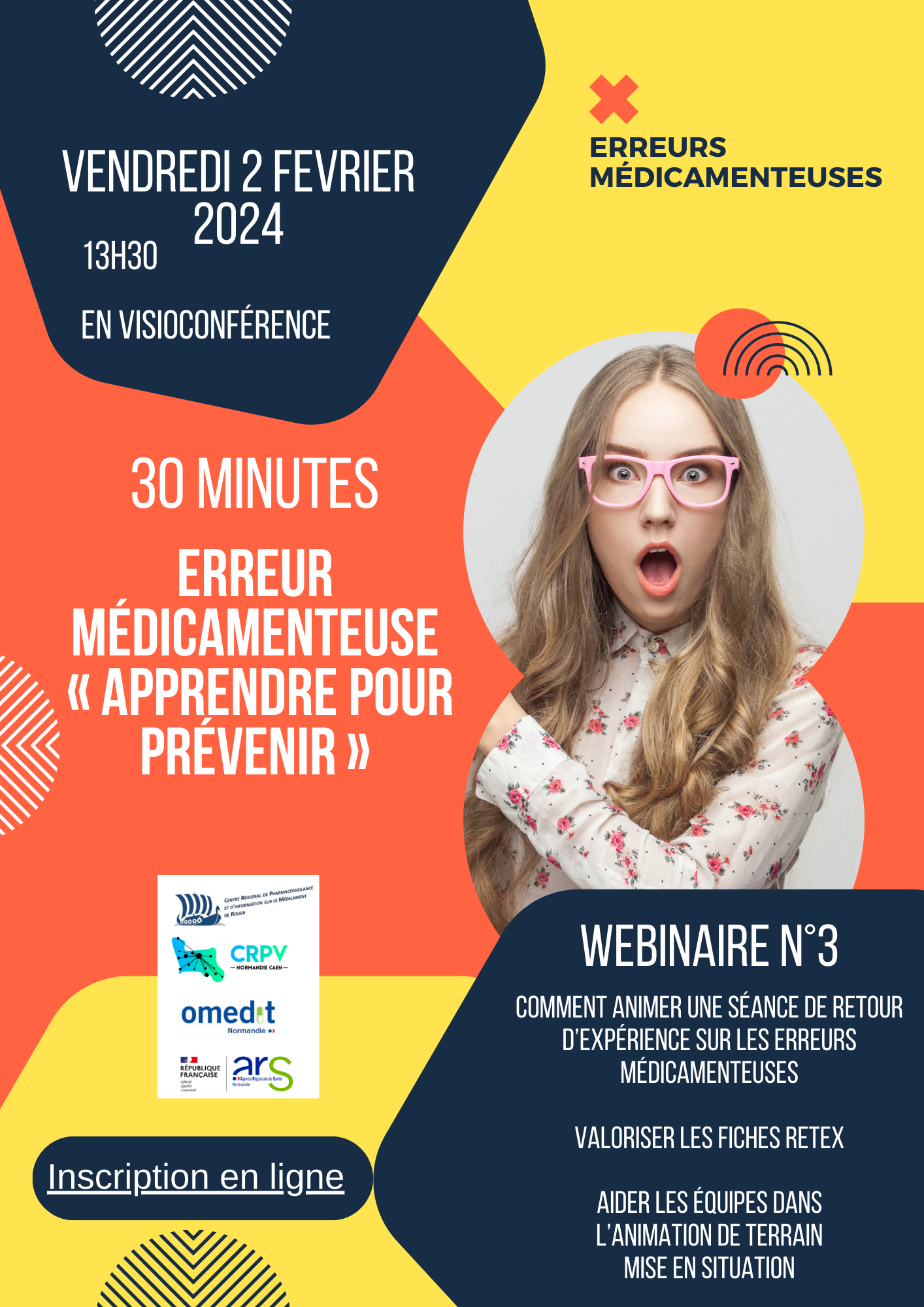 Apprendre pour prévenir sur les erreurs médicamenteuses - webinaire le 02/02/24 à13h30