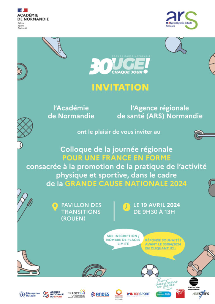 Invitation à la journée régionale pour une France en forme Normandie