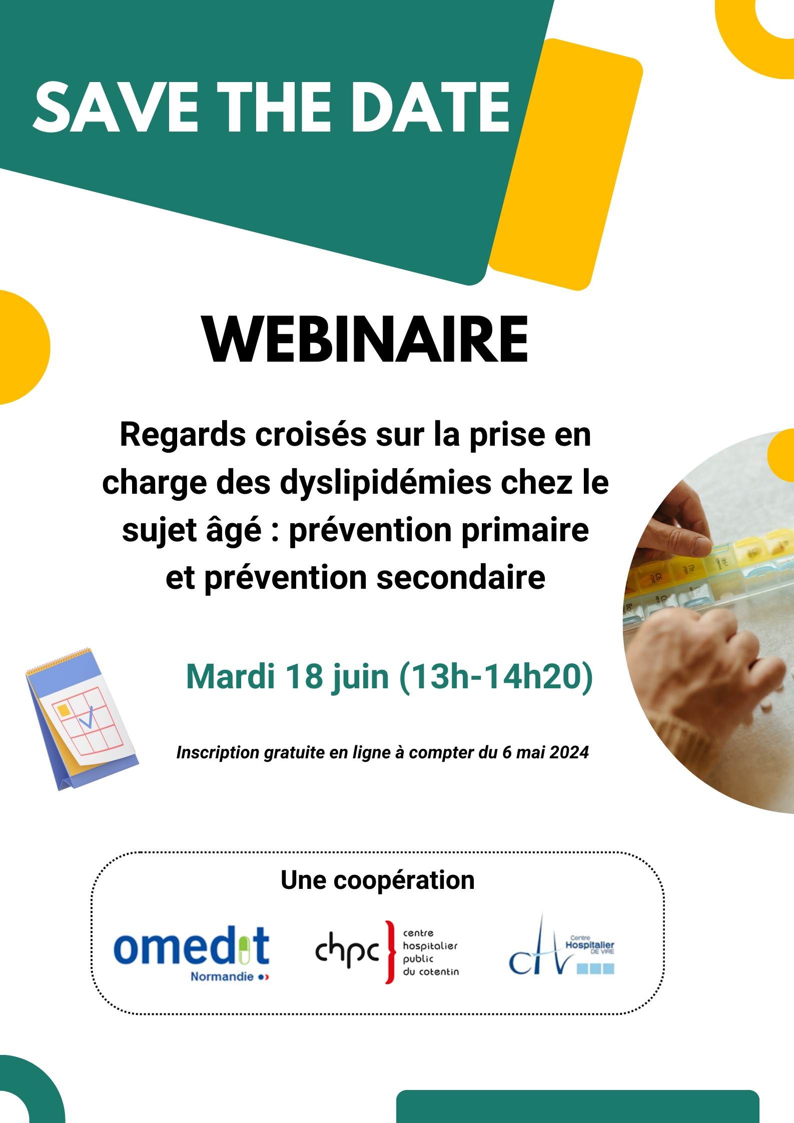 Formation (webinaire) - Les dyslipidémies chez le sujet âgé - le 18/06/2024 à 13h00